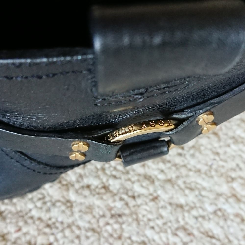 Tory Burch Rina Black Leather Ankle Lug Platform Bootie size 8M - Picture 6 of 12